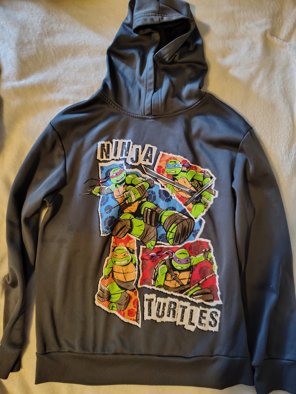 Nickelodeon Gray Hoodie with Colorful Teenage Mutant Ninja Turtles Print